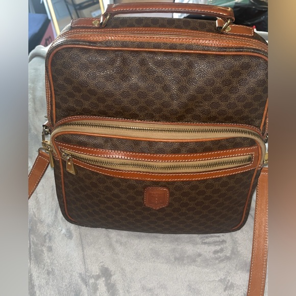 Celine large Vintage Macadam Messenger Bag with detachable strap - Picture 4 of 16